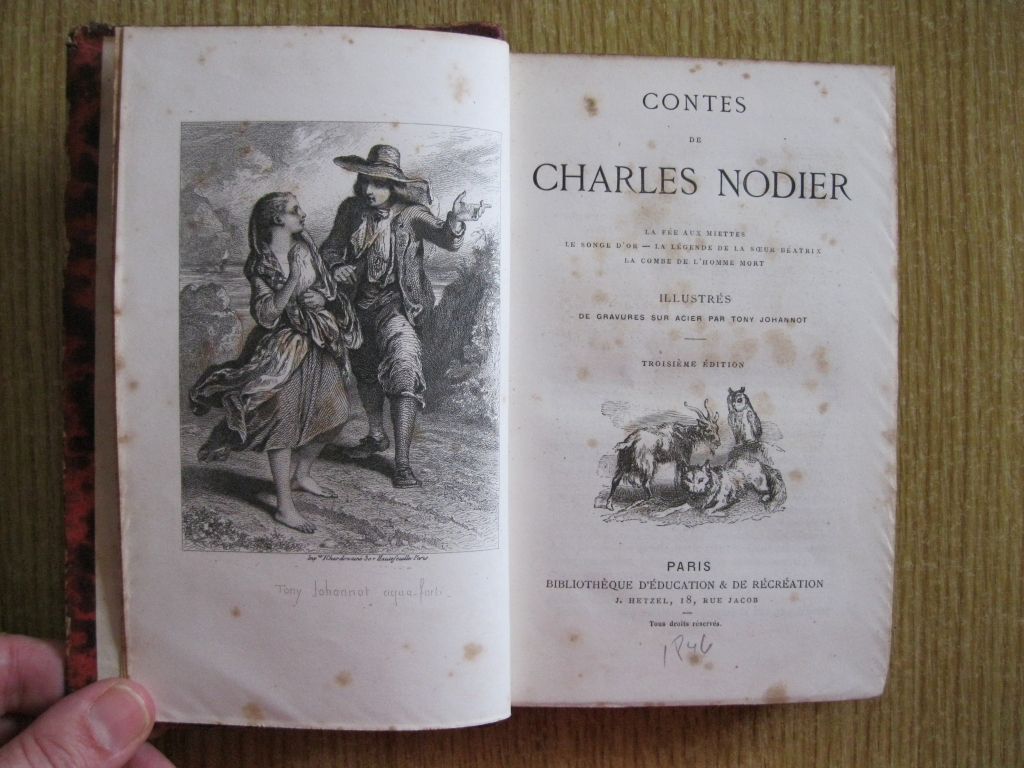 Contes, 1846. Charles Nodier (2 Vols. Obra completa). Posee 10 grabados